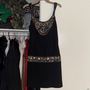 Sue Wong Black Dress with stone beading